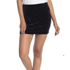 Rebecca Minkoff Black Velvet Mini Skirt